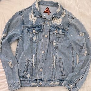Jeweled jean jacket